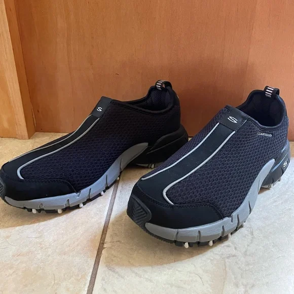 NWOT Skechers Light/dark Gray & Black Athletic Sneakers Skechers Shoes Men Sport Comfort Walk Black Memory Foam  main image 4